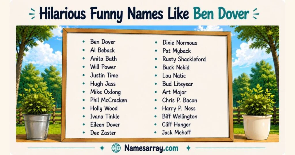 funny names like ben dover